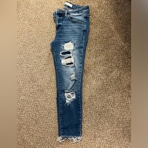 KanCan Frayed Ankle Jeans